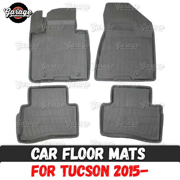 Автомобильные коврики для hyundai Tucson-резиновые 1 комплект/4 шт аксессуары защита ковра автомобиля Стайлинг украшения