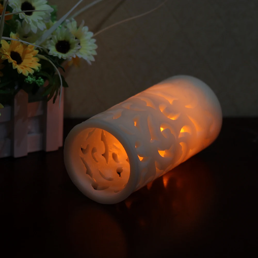 ja13085 flameless candle hollow pillar candle
