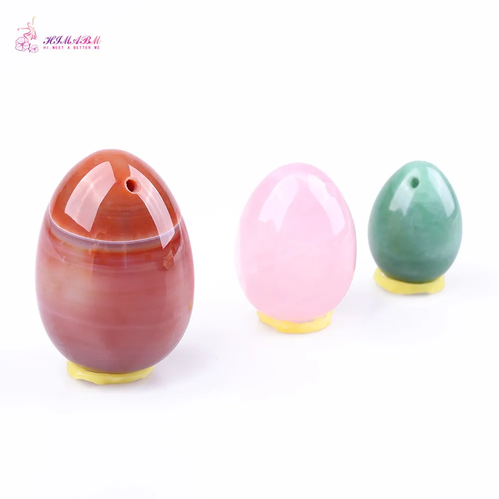 HIMABM Natural Agate Rose Quartz Aventurine Egg For Kegel Exercise Pelvic Floor Muscles Vaginal Exercise Yoni Egg Ben Wa Ball HIMABM Natural Agate Rose Quartz Aventurine Egg For Kegel Exercise Pelvic Floor Muscles Vaginal Exercise Yoni Egg Ben Wa Ball