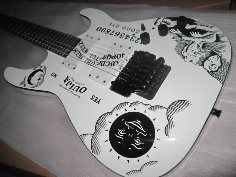 Китайская гитара Kirk Hammett KH-2 Ouija белая Гитара палисандр гриф электрогитары