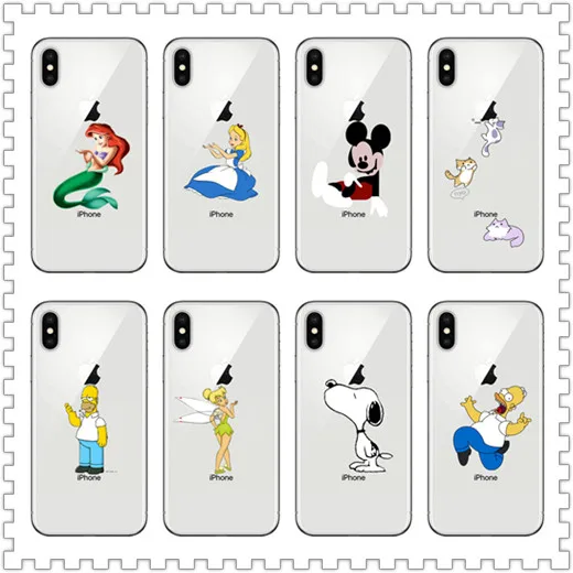 

Anime Phone Case For iPhone X 4 4S 5 5S 5C SE 6 6S 7 8 Plus XS XR XS MAX Cartoon characters