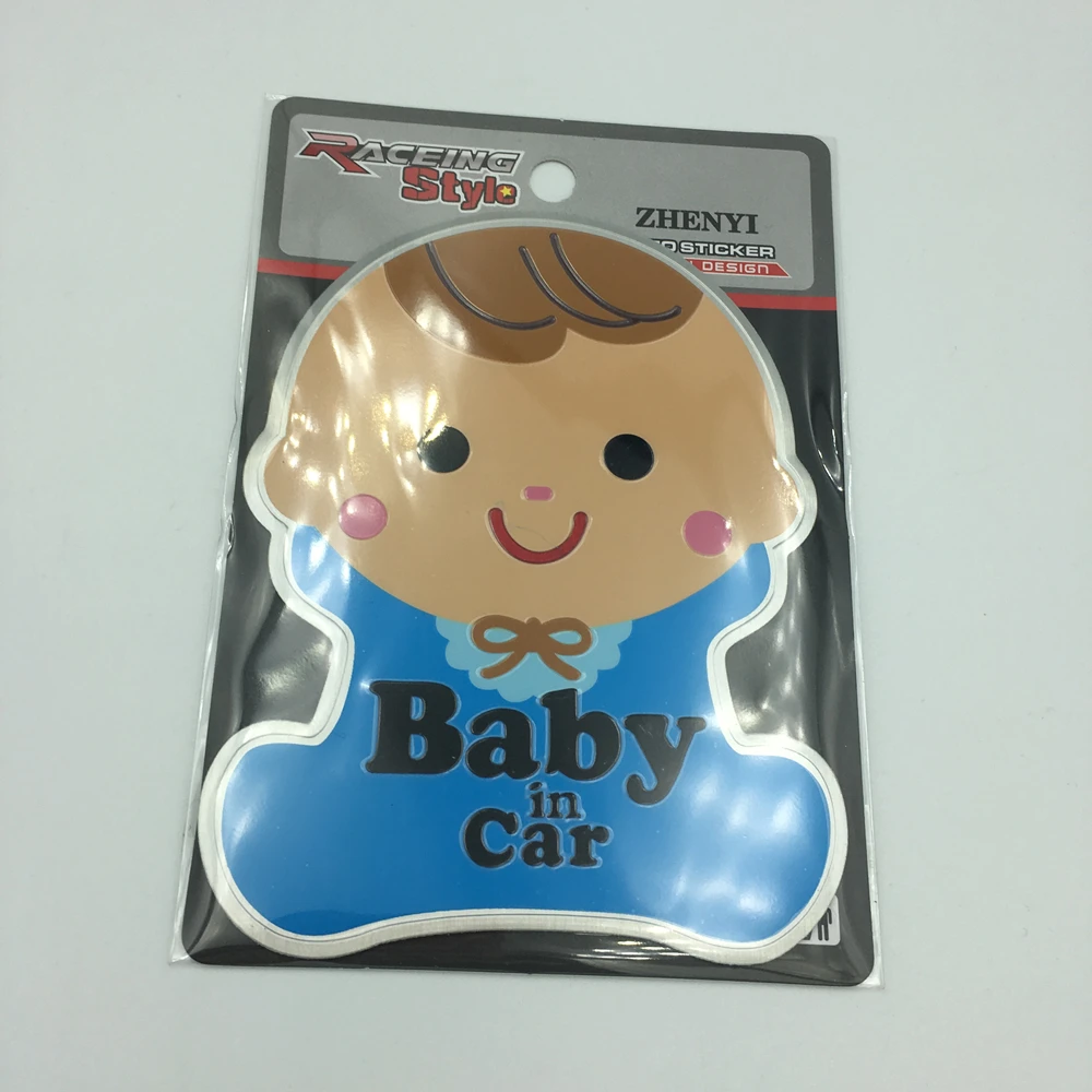 Автомобильная металлическая наклейка &quotBaby In Car&quot светоотражающая защита