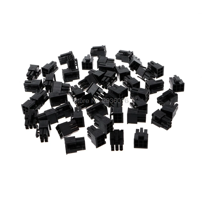 

50Pcs/Pack 4.2mm 6P 6 Pin Male Power Connector for PC Computer PCI-E Plastic Shell