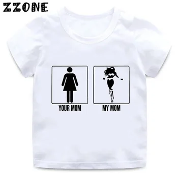 

My Mom is Wonder Woman Funny Print Kids T shirt Baby Girls Casual Clothes Boys Summer White Short Sleeve T-shirt,HKP5212