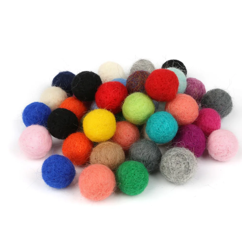 Choose color Mix bright color Felt Balls Beads Pom Pom Craft Wool 2cm 20 mm 