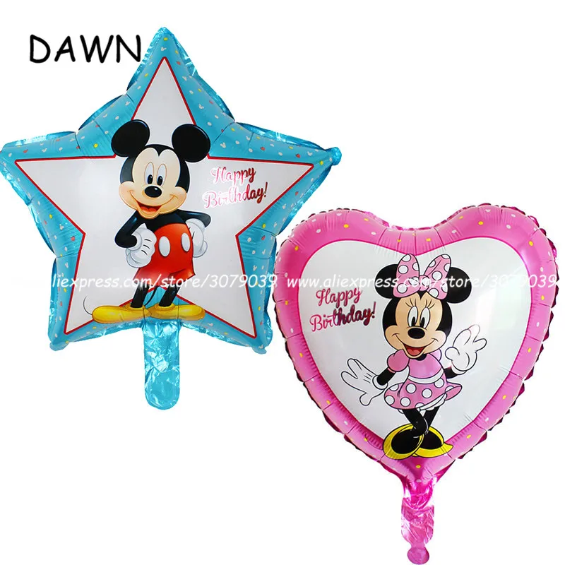 1pcs Lot 45 45cm Mickey Minnie Mouse Balloons Baby Shower 1st