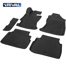 Для Subaru XV- Коврики 3D в салон 5 шт./компл. полиуретан Rival 15402003