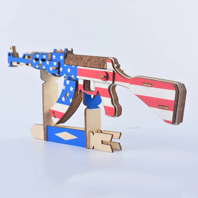 AK47 submachine gun деревянный набор моделей diy Детская игрушка n scale пистолет для взрослых