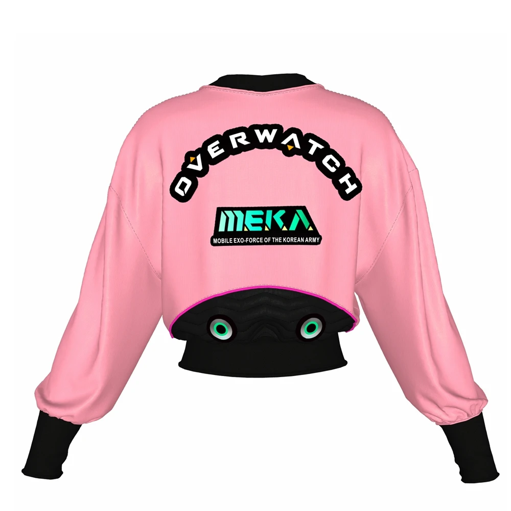 Горячая игра OW DVA бейсбольная куртка розовый высокое качество полиэстер D. VaCoat