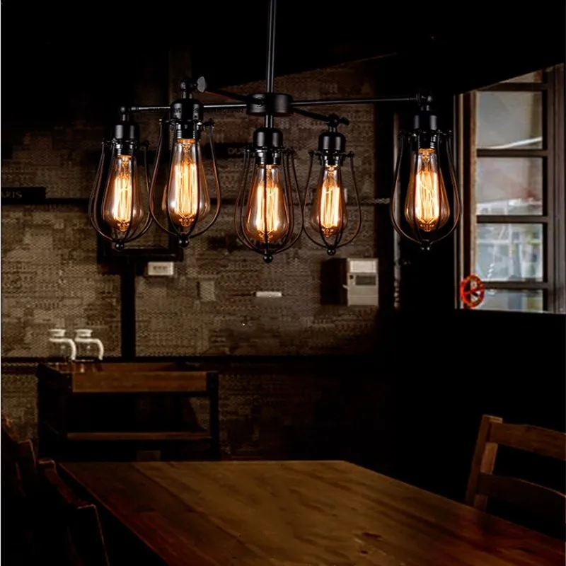 

American Concise Retro Industrial Style Iron Pendant Lamp Cafe Bar Restaurant Bedroom Livingroom Decoration Lamp Free Shipping