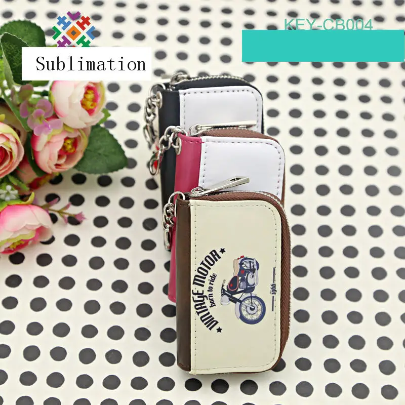 

blank car key case for sublimation thermal transfer printing pu car key case for men consumables Creative DIY material wholesale
