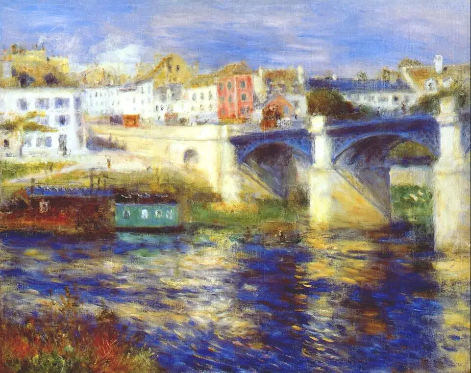 

High quality Oil painting Canvas Reproductions The bridge at chatou (1875) By Pierre Auguste Renoir hand painted