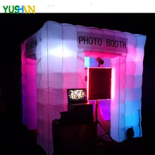 Пульт дистанционного управления цвета Изменение 8 шт. светодио дный луковицы надувные photo booth фон для вечеринки с внутренним вентилятор надувные палатки для вечерние