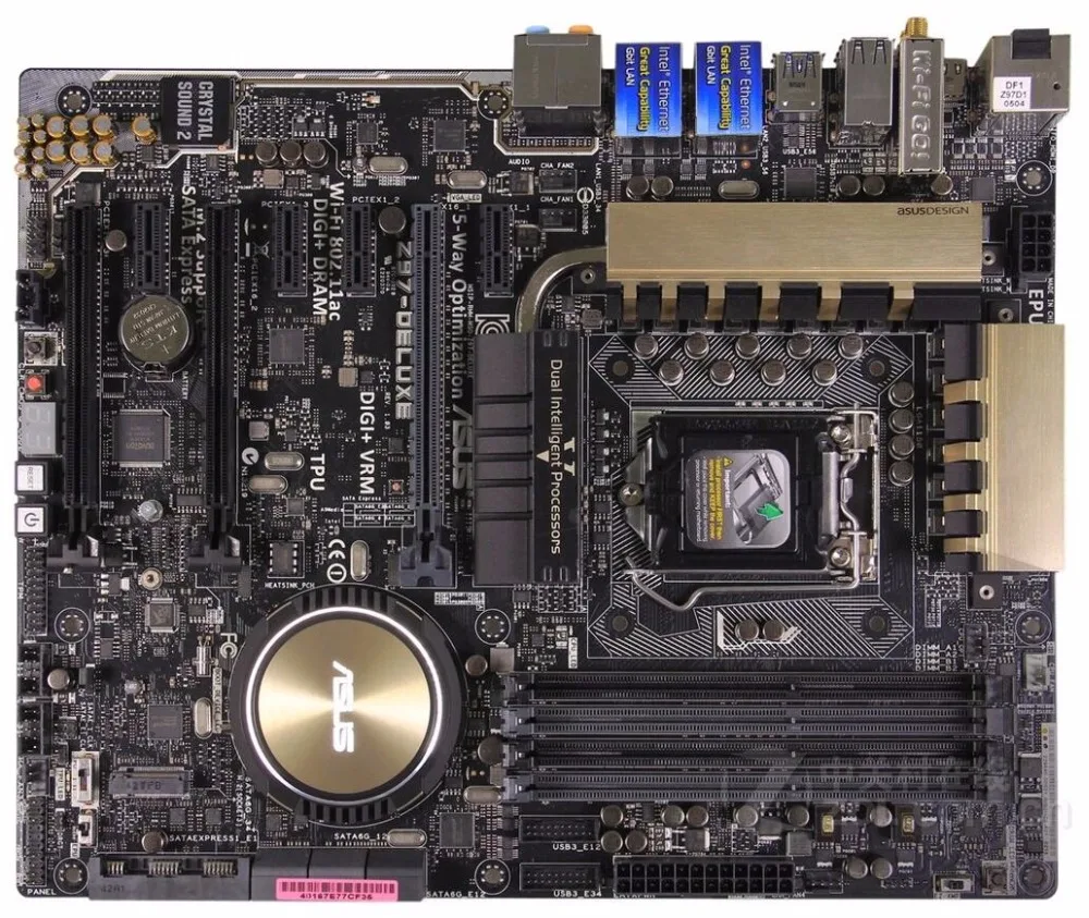 Socket LGA 1150 для ASUS Z97-Deluxe оригинал используется настольных ПК Intel Z97 материнская