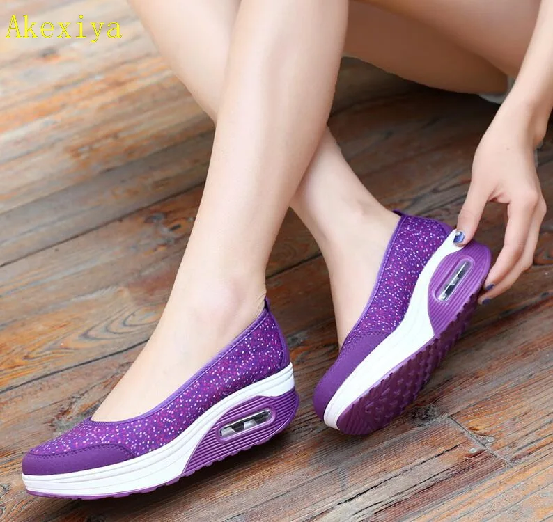 

Akexiya 2019 Summer Spring Ladies Casual Women Sneakers Shoes Flats Chaussure Shoes Platform Breathable Mesh Platform Shoe