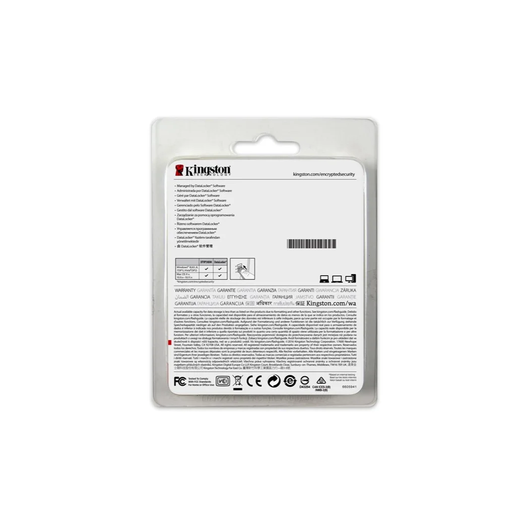 Kingston Технология DataTraveler Vault конфиденциальности 3 0 с Управление 4 ГБ (3 1 Gen 1) Тип usb