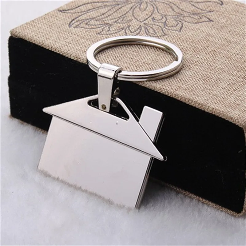 12 Pcs Per Lot Menyesuaikan Pelat Perak Rumah Bentuk Logam Key Finder Diy Promosi Gantungan Kunci Hadiah Perhiasan Aksesoris Gantungan Kunci Aliexpress