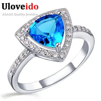 

Fashion Big Crystal Color Ring for Girls Women Wedding Praty Lovers Gift No Min Order Wholesale Tamanho Do Anel Ulove J306