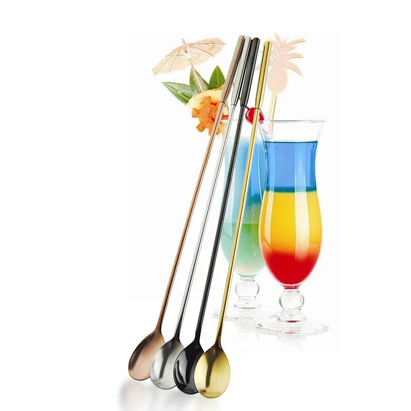 

304 Stainless Steel Cocktail Bar Spoons Gold With Long Handle 12in Bartender Cocktail Spoon Stirrer Bar Accessories Bar