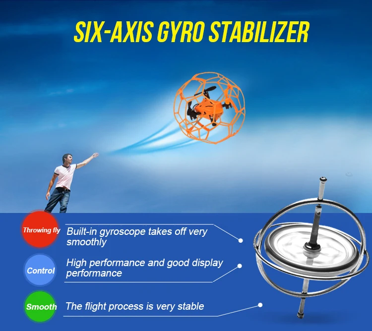 Quadrocopter Пульт Дистанционного Управления Мини Drone 1340 2.4 ГГц 4CH Fly Ball Copter RC Ball Мини Drone Flip Ball Безголовый Drone Игрушки
