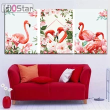 Выполненные Рождество Фламинго Животные DIY живопись по комплекты номеров расписанную масляная живопись уникальный подарок для картина на стену для дома