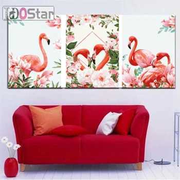

Frameless Christmas Flamingo Animals DIY Painting By Numbers Kits Handpainted Oil Painting Unique Gift For Home Wall Artwork