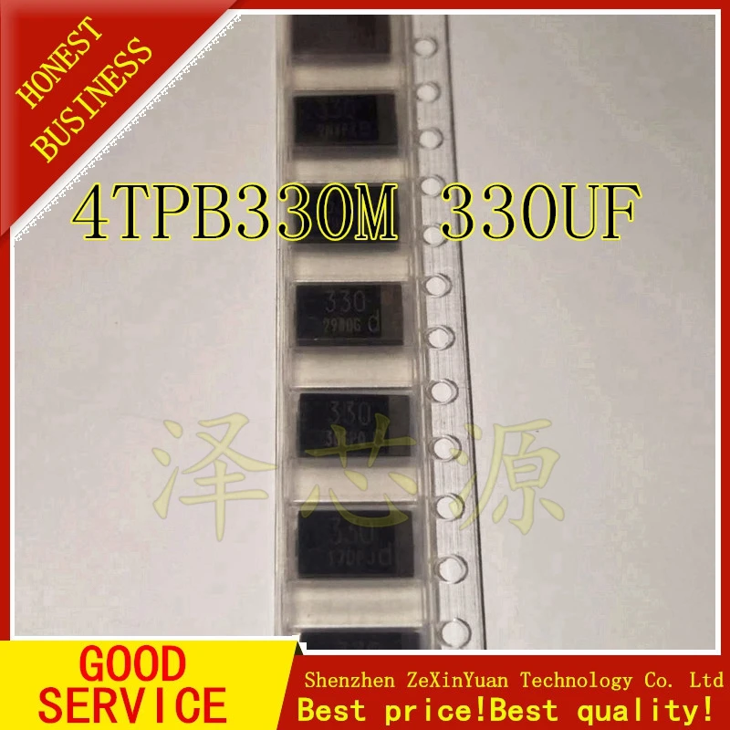 

SMD 4V 330UF Tantalum capacitor low ESR 330UF 4TPB330M can replace OE128 OE907 0.8 10PCS/LOT