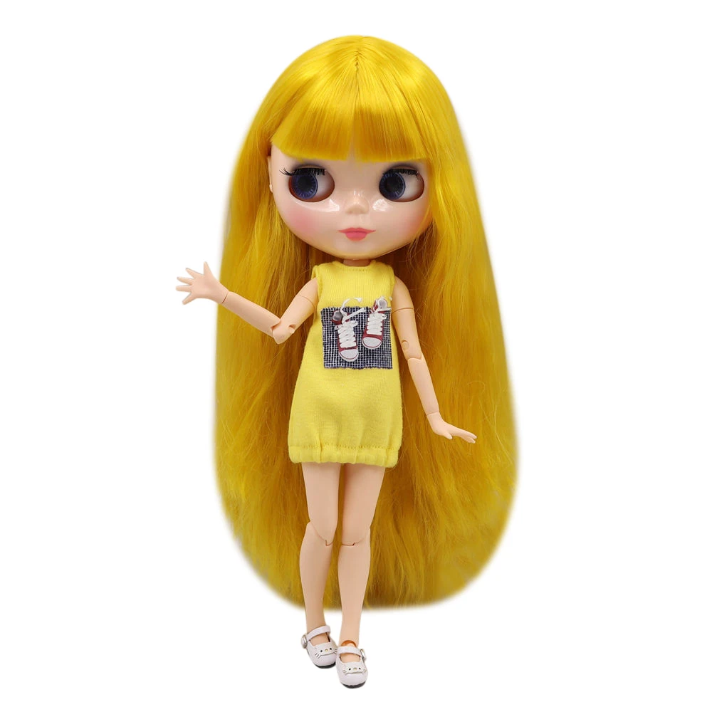 Blyth кукла 30 см белая кожа милый Золотой мягкий прямые волосы 1/6 шарнир тело ледяной SD DIY Высокое качество игрушки подарок