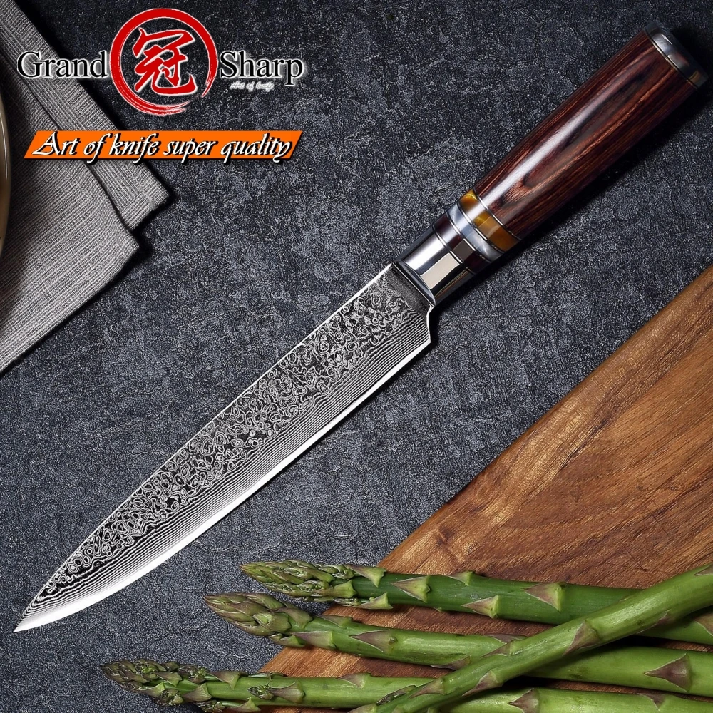 GRANDSHARP, новинка, набор ножей, 4 шт., нож для нарезки накири, нож для очистки овощей, японский Дамаск, vg10, стальные кухонные ножи, лучший подарок