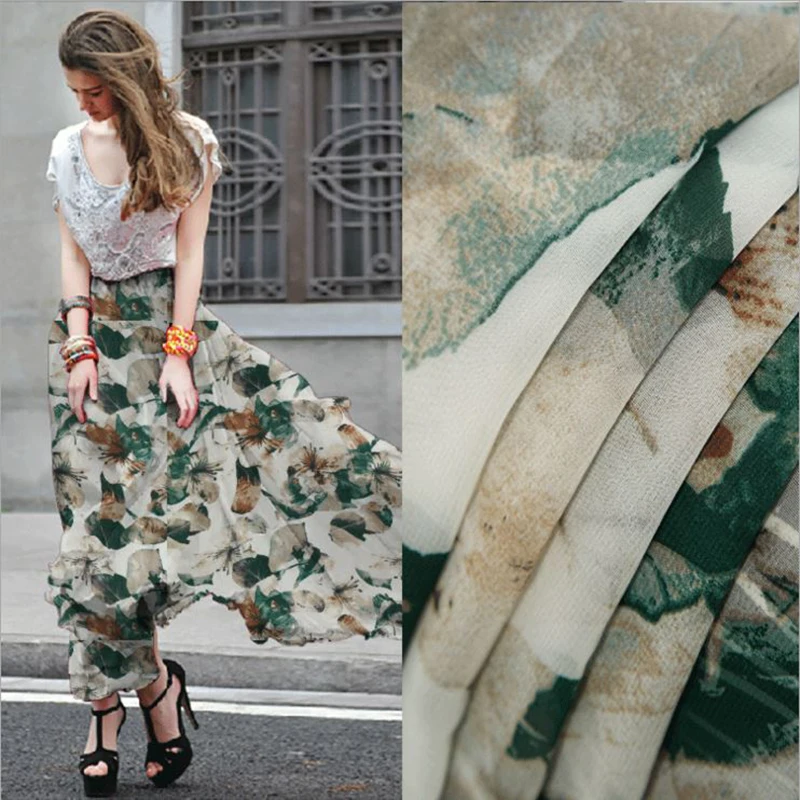 

100% polyester plain Chiffon stretch thin soft Fabric dress Cloth felt patchwork tissue coat Sewing DIY Material by 100x148cm