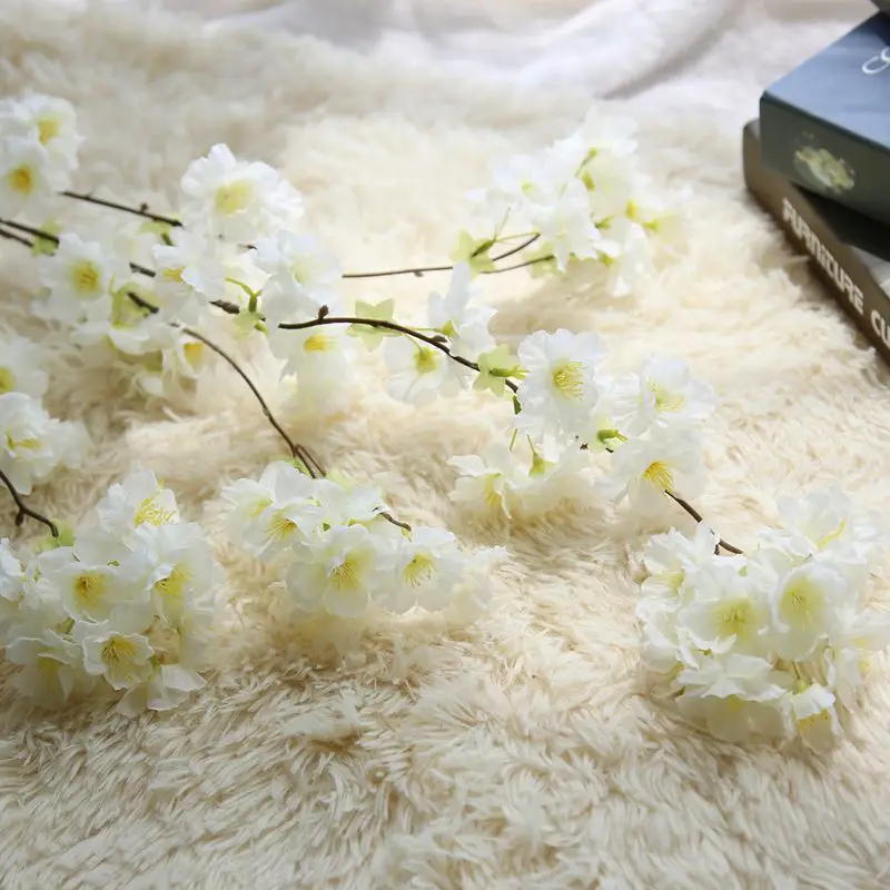 1pc Artificial Silk Oriental Cherry Sakura Flower For DIY Wedding Arch Decoration Single Fake Flowers high quality beautiful 1pc Artificial Silk Oriental Cherry Sakura Flower For DIY Wedding Arch Decoration Single Fake Flowers high quality beautiful