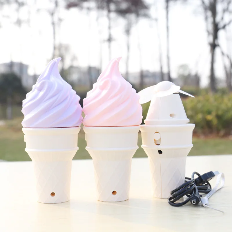 ITAS2008 New summer ice cream USB Fan portable creative ice cream mini