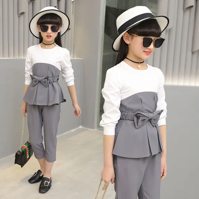 Teenage Girls Clothes Sets Spring Suit for Children Long Sleeve Shirts ...