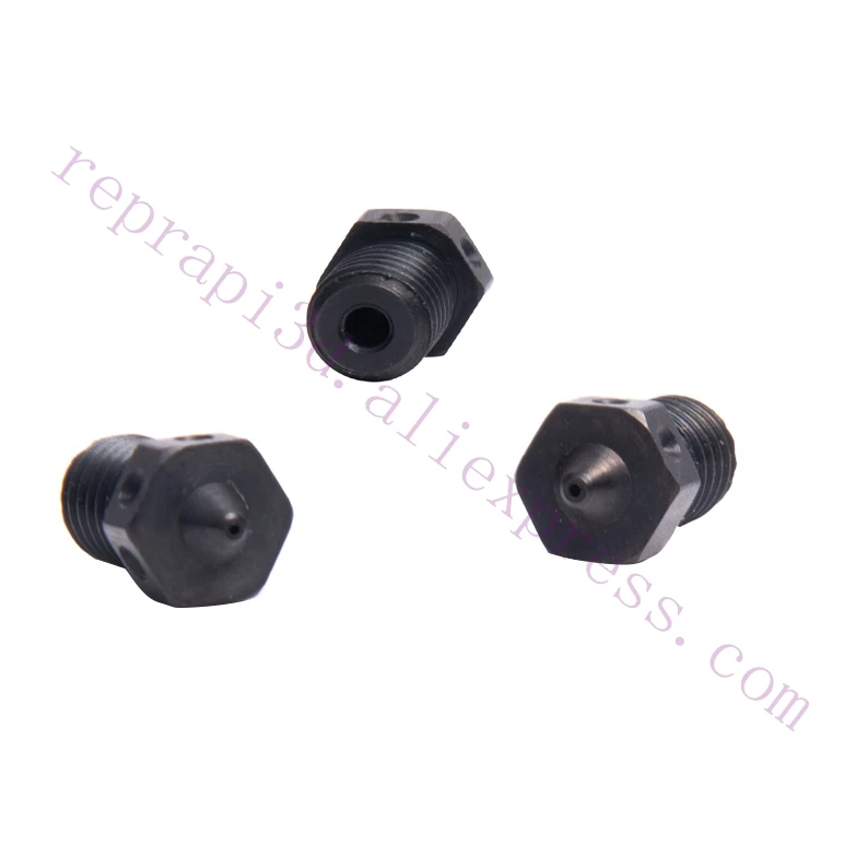 Goede Top Kwaliteit 4 stks set A2 Gehard Staal Nozzles V6 Mondstuk 0.25 0.4 0.5 0.6mm F prusa Afdrukken PEI PEEK of Koolstofvezel Filament