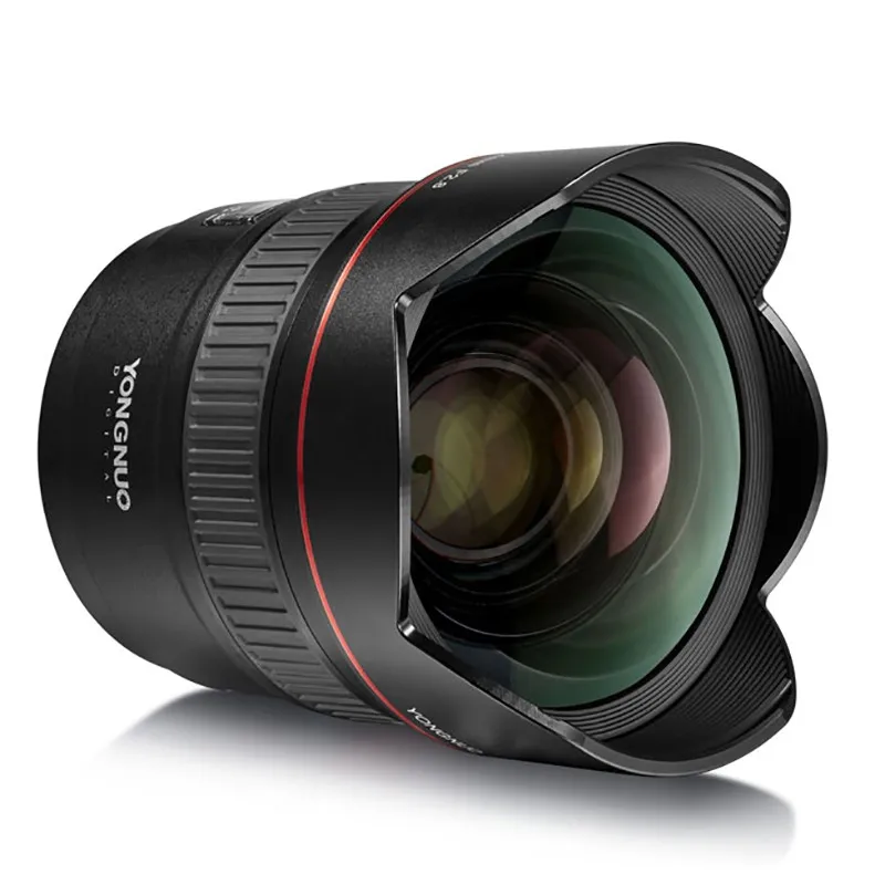Объектив камеры Yongnuo 14 мм F2.8 для Canon EOS 700D Nikon D5300 YN14mm F2.8N ультраширокоугольный