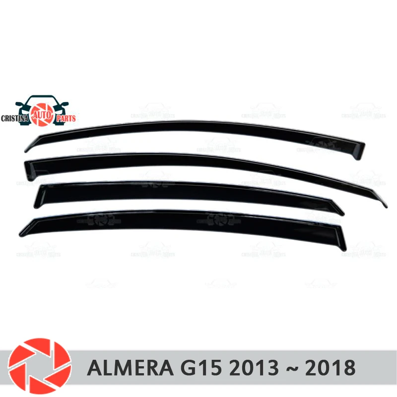 Дефлектор окон для Nissan Almera G15 2013-2019 защита от дождя грязи декоративный молдинг