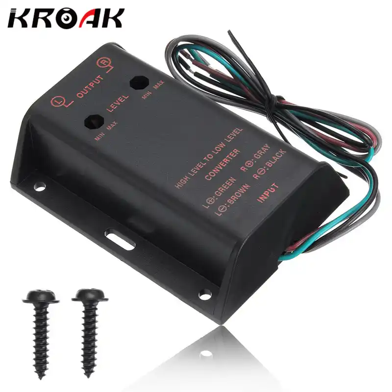 1 Pcs 4 Channel Speaker High To Low Level Converter RCA Output for Car