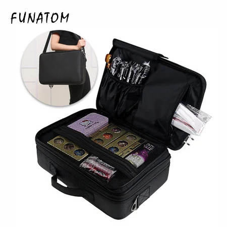 

Women Fashion Cosmetic Bag Travel Makeup Organizer Professional Make Up Box Cosmetics Pouch Bags Beauty Case For Makeup Artist