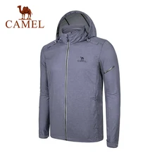 CAMEL с капюшоном ветровка мужская уличная тонкая куртка Лето Осень дышащая легкая повседневная спортивная походная куртка