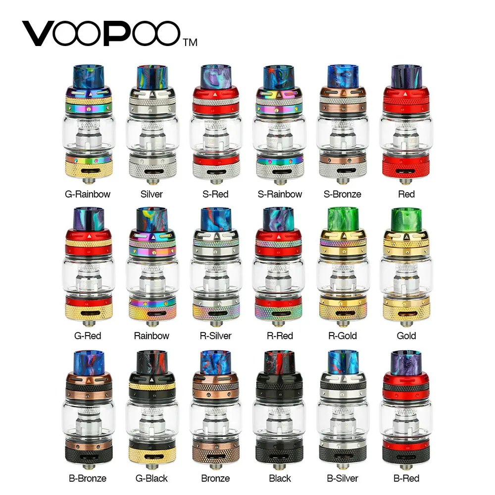 

Original VOOPOO UFORCE T1 Subohm Tank 3.5ml/8ml Capacity Atomizer with All-new N1 Mesh Coil Electronic Cigarette Vape Tank