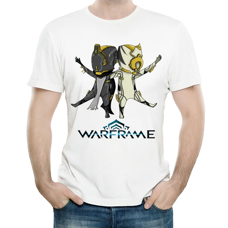 Warframe Футболка белая мужская мода короткий рукав игра Warframe Логотип футболка Майки футболки Повседневная футболка - Цвет: 4