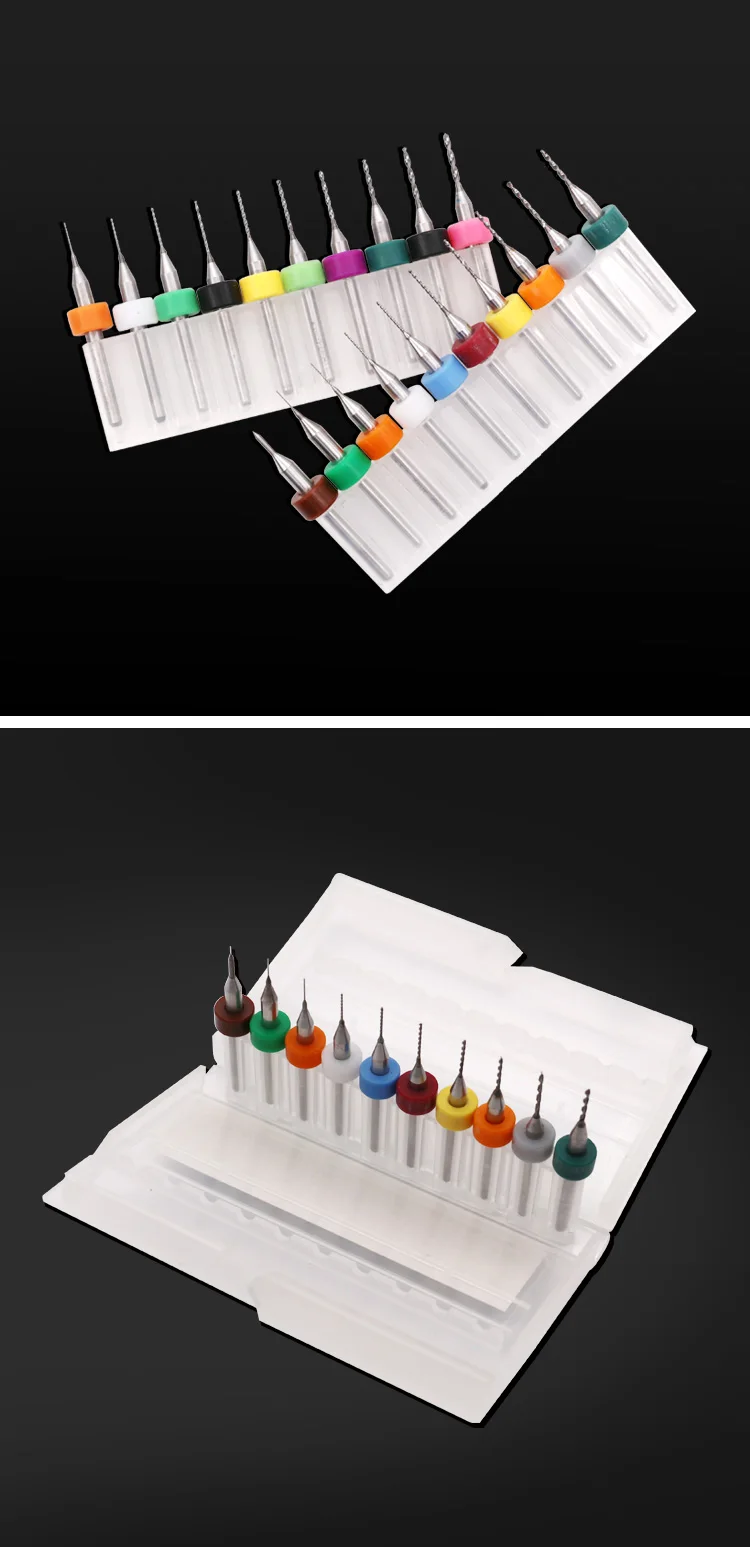 JIGONG 10 шт. PCB дрель с титановым покрытием HSS гравировка мини-сверло набор столярных деревообрабатывающих сверл Набор бит