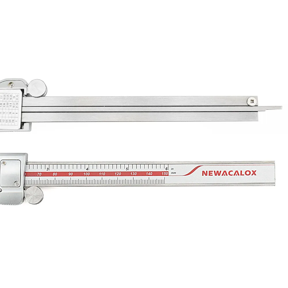 NEWACALOX 150 мм/0-6 дюймов штангенциркуль измерительный инструмент цифровой штангенциркуль из нержавеющей стали точный метрический металлический штангенциркуль