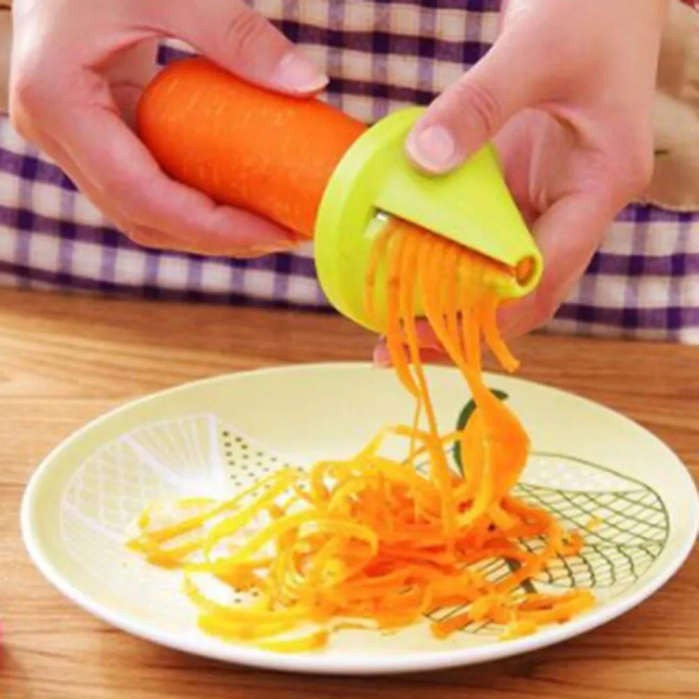 

1pcs Kitchen Tools Accessories Gadget Funnel Model Spiral Slicer Vegetable Shred Device Cooking Salad Carrot Radish Cutter