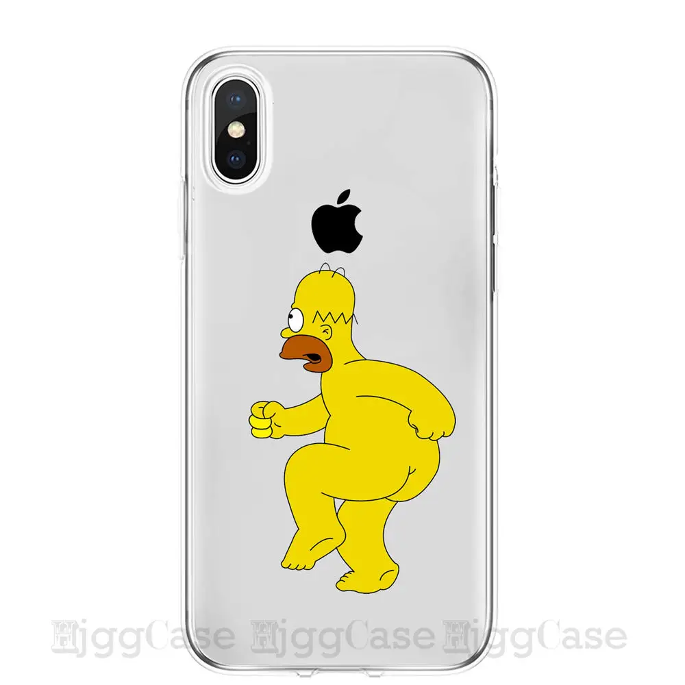 Homer J. Simpson Телефон чехол для iPhone 6 6s 7 8 PLUS X XR XS MAX Милый Забавный модный мультяшный силиконовый чехол для телефона s чехол для телефона Coque Capa Funda для iPhone 11 Pro Max чехлы