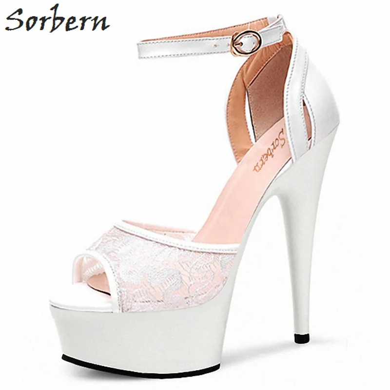 Sorbern Lace Women Sandal Ankle Strap Open Toe Shoes Women Summer High Heels Platform Sandals Woman Shoes Ladies Sandals цена Sorbern Lace Women Sandal Ankle Strap Open Toe Shoes Women Summer High Heels Platform Sandals Woman Shoes Ladies Sandals цены онлайн