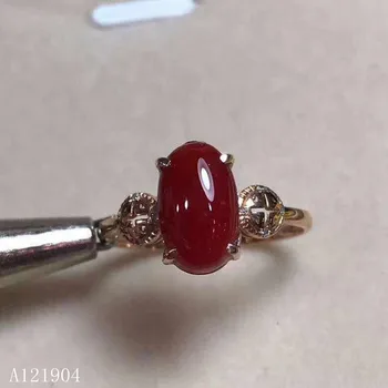 

KJJEAXCMY boutique jewelry 925 sterling silver inlaid natural red coral gemstone female ring support test