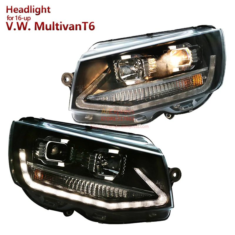 

for VW Volkswagen Multivan T6 Projector Lens Headlights fit for 2016 year up Cars 1 Year Warranty Easy install DRL New Arrival