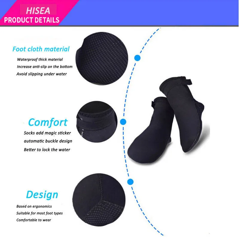 1 Pair Diving Socks 3mm Neoprene Diving Scuba Surfing Snorkeling Swimming Socks Boots Anti-scratch Hunting Underwater Equipment 1 Pair Diving Socks 3mm Neoprene Diving Scuba Surfing Snorkeling Swimming Socks Boots Anti-scratch Hunting Underwater Equipment