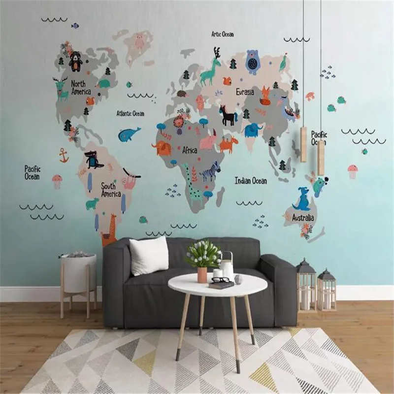 Cartoon world children's room background wall professional making murals, wallpaper wholesale, custom poster photo wall Cartoon world children's room background wall professional making murals, wallpaper wholesale, custom poster photo wall